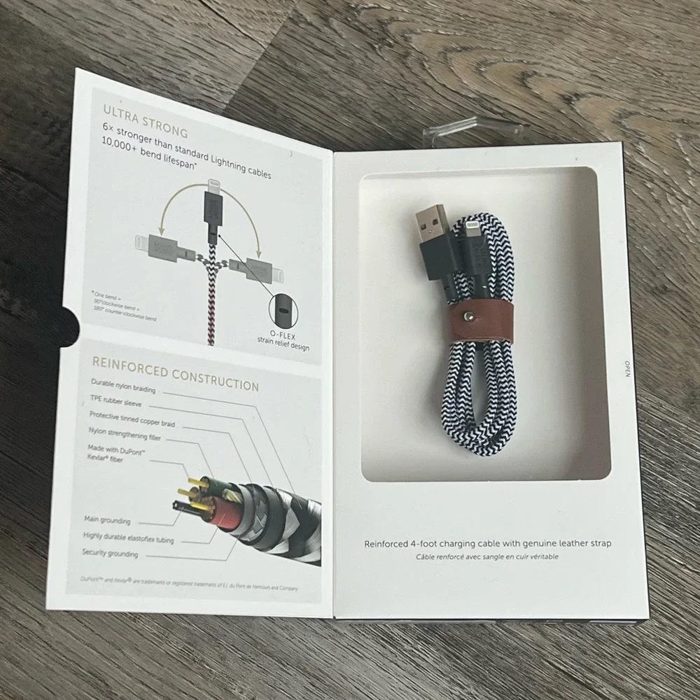 NWT Native Union Belt Cable 4 foot ultra strong charging cord